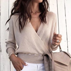 Leith Rib Wrap Sweater
